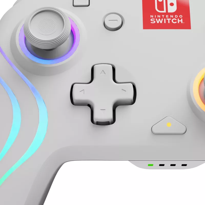 PDP Afterglow Wave White USB-peliohjain analoginen / digitaalinen Nintendo Switch, Nintendo Switch Lite, Nintendo Switch OLED