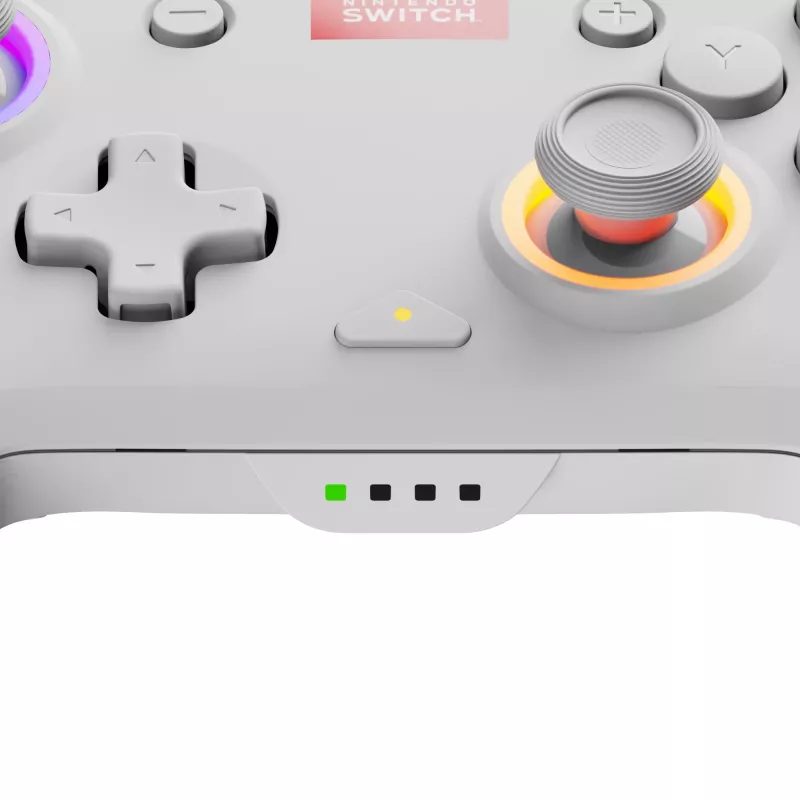 PDP Afterglow Wave White USB-peliohjain analoginen / digitaalinen Nintendo Switch, Nintendo Switch Lite, Nintendo Switch OLED