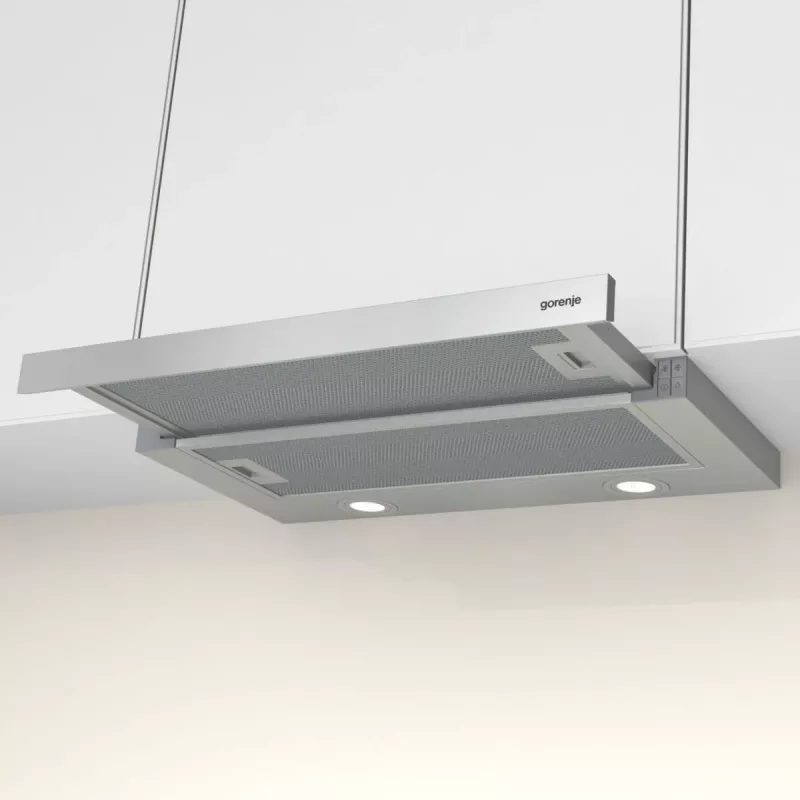 Gorenje TH62E4X puoliksi kalustettu (ulosvedettävä) ruostumaton teräs 450 m³/h