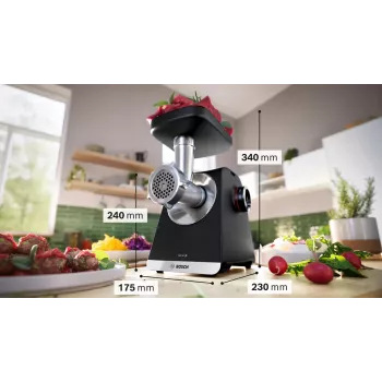 Bosch Serie 6 lihamylly 2100 W musta, hopea