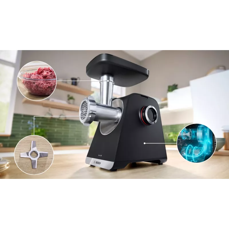 Bosch Serie 6 lihamylly 2100 W musta, hopea