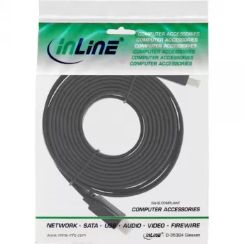 InLine HDMI kaapeli High Speed Ethernetillä kullattu musta 5m