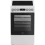 Whirlpool W5V5LCW vapaasti seisova liesi sähkökeittotasolla keraaminen lasi musta, valkoinen