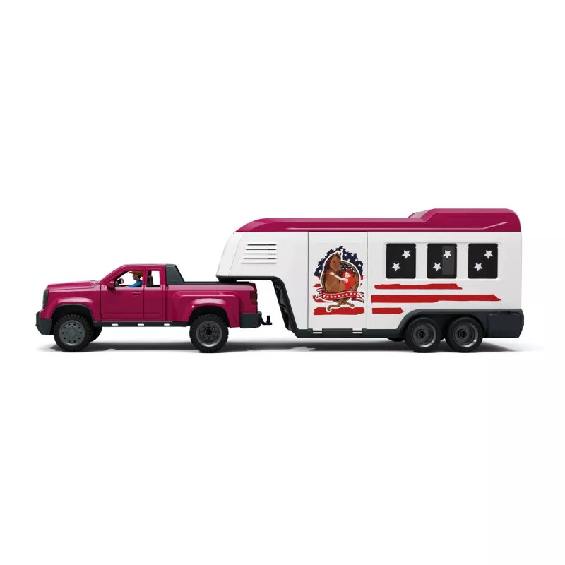 schleich Lakeside Truck perävaunulla, eläin, hevoset, 5 vuotta, monivärinen