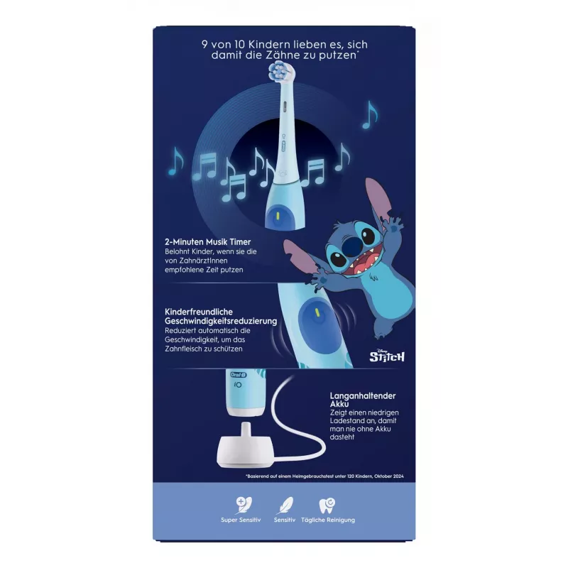 Oral-B iO Kids Stitch pyörivä lasten hammasharja sininen