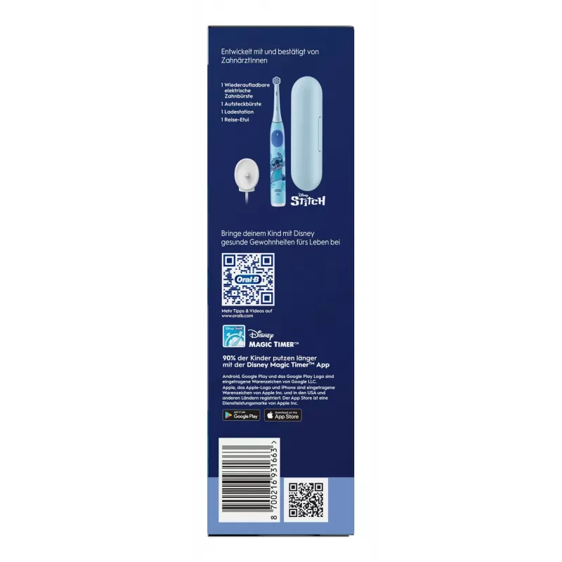 Oral-B iO Kids Stitch pyörivä lasten hammasharja sininen