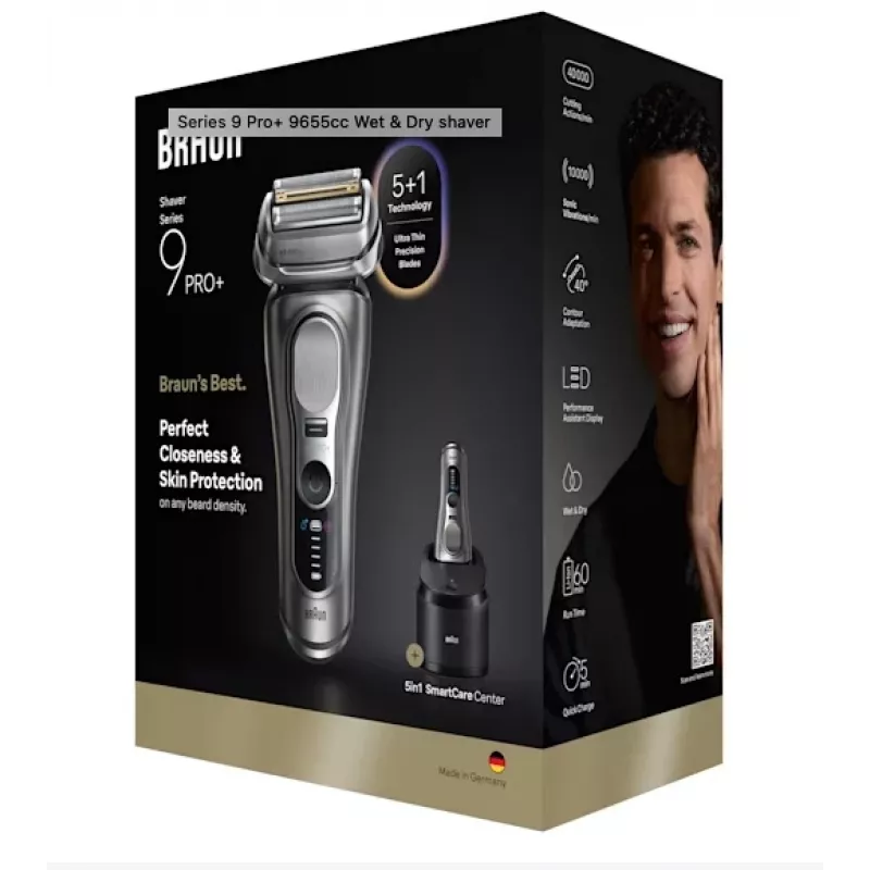 Braun Series 9 Pro+ 9655cc kalvosarja trimmeri harmaa