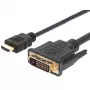 Techly videokaapeli HDMI–DVI-D M/M 3m ICOC HDMI-D-030, 3 m, HDMI, DVI-D, uros, uros, kulta