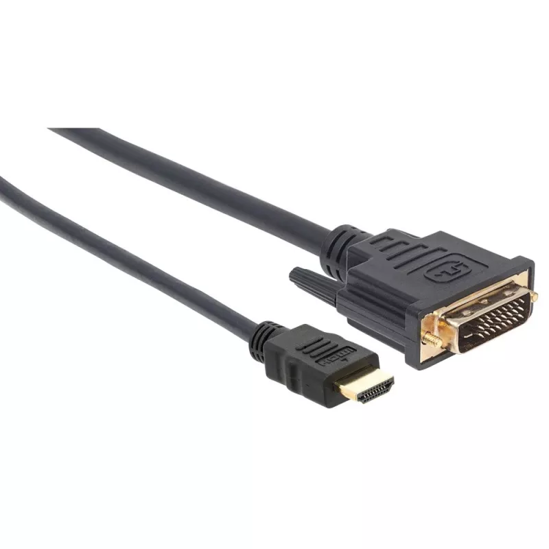 Techly videokaapeli HDMI–DVI-D M/M 3m ICOC HDMI-D-030, 3 m, HDMI, DVI-D, uros, uros, kulta