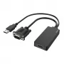 Hama 00200342 videokaapelisovitin 0,15 m USB Type-A + VGA (D-Sub) HDMI musta