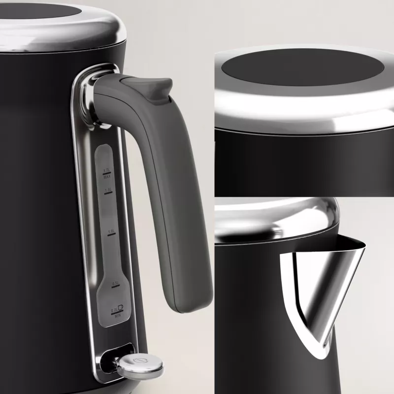 Vedenkeitin Tefal KI6668E0 — 1,7 l, 2400 W, ruostumaton teräskotelo, musta