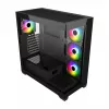 FSP M340-BA kotelo Midi Tower mITX, mATX, ATX musta ARGB, Midi Tower, PC, musta, ATX, micro ATX, Mini-ITX, Glass, SPCC, 17 cm