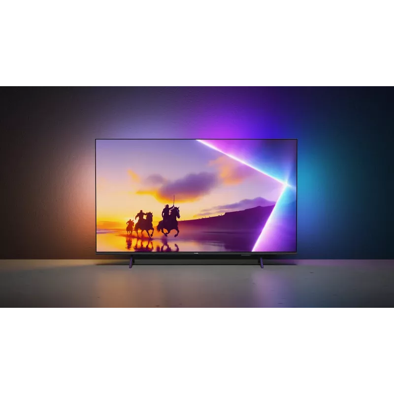 TV Philips 43PUS8450/12 43 inch QLED 4K Ultra HD, 3840×2160, Titan OS, Wi‑Fi, Ethernet, musta