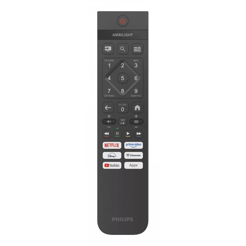 TV Philips 43PUS8450/12 43 inch QLED 4K Ultra HD, 3840×2160, Titan OS, Wi‑Fi, Ethernet, musta
