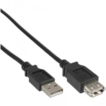 USB 2.0 jatkokaapeli Type-A liitin/liitäntä InLine 34605B musta 5m