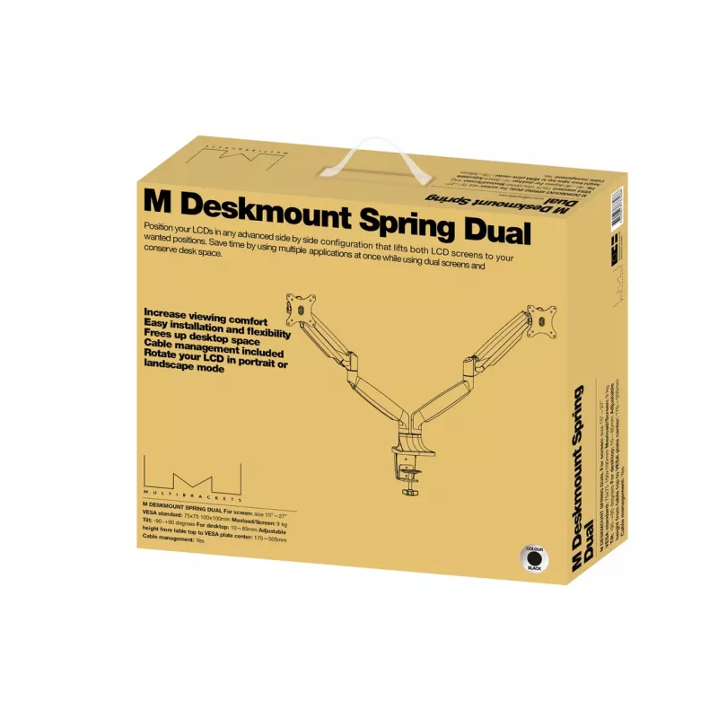 Multibrackets M Deskmount kaasujousi Dual musta