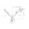 Multibrackets M Deskmount kaasujousi Dual musta