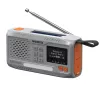 Marmitek RESQ 100 kannettava kampiradio — DAB/DAB+/FM, 3 W, LCD, USB-C, 3,5 mm liitäntä, vaaleanharmaa