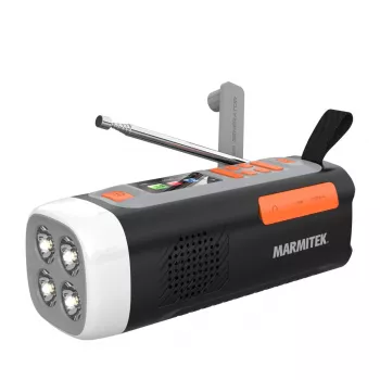 Marmitek RESQ 200 – kampiradio, kannettava, analoginen ja digitaalinen, DAB, DAB+, FM, 87,5 - 108 MHz, 170 - 240 MHz, 3 W