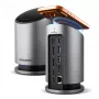 AXAGON HMC-WL9 USB-C 9-in-1-telakkakeskitin 10 Gbit/s, 100W PD, 8K HDMI, Ethernet, langaton lataus