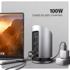 AXAGON HMC-WL9 USB-C 9-in-1-telakkakeskitin 10 Gbit/s, 100W PD, 8K HDMI, Ethernet, langaton lataus