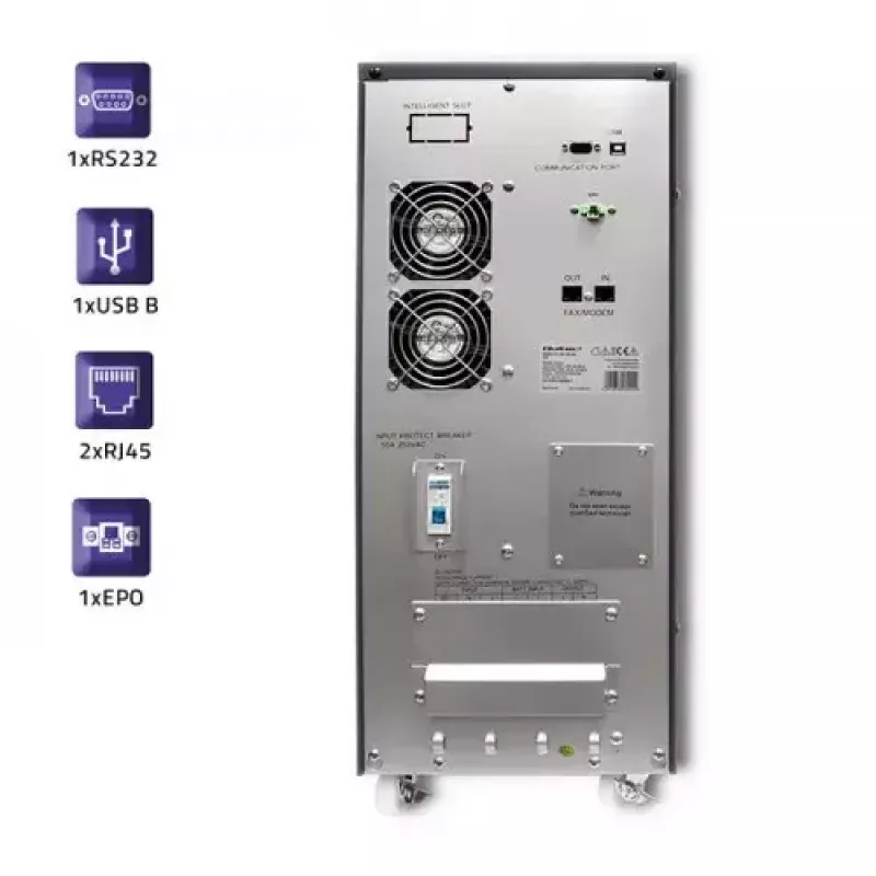 UPS Qoltec 53044 online-kaksoismuunnin 10 kVA 8000 W