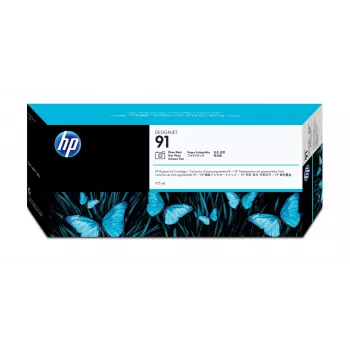 HP 91 775 ml valokuvamusta DesignJet pigment mustepatruuna, HP DesignJet Z6100 -sarja, lämpömustesuihku, musta, 324 mm, 120 mm, 64 mm