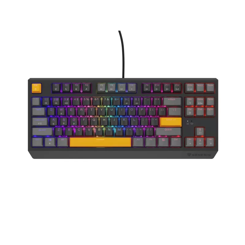 GENESIS Thor 230 TKL näppäimistö Gaming USB + RF Wireless + Bluetooth QWERTY musta, harmaa, oranssi