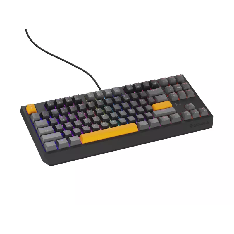 GENESIS Thor 230 TKL näppäimistö Gaming USB + RF Wireless + Bluetooth QWERTY musta, harmaa, oranssi