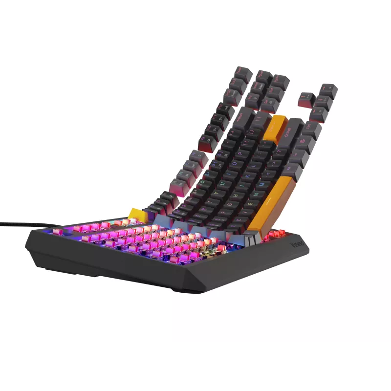 GENESIS Thor 230 TKL näppäimistö Gaming USB + RF Wireless + Bluetooth QWERTY musta, harmaa, oranssi