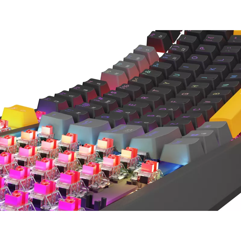 GENESIS Thor 230 TKL näppäimistö Gaming USB + RF Wireless + Bluetooth QWERTY musta, harmaa, oranssi