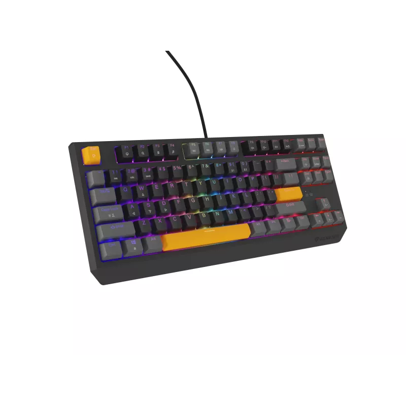 GENESIS Thor 230 TKL näppäimistö Gaming USB + RF Wireless + Bluetooth QWERTY musta, harmaa, oranssi
