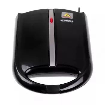 Vohvelirauta Mesko MS 3041 — 1600 W, musta, valmistaa 24 elliptistä vohvelia (220–240 V)