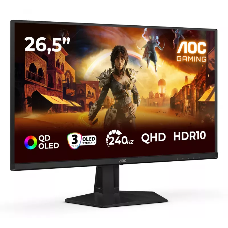 AOC G4 Q27G41ZDF tietokonemonitori 67,3 cm (26,5 inch) 2560 x 1440 pikseliä Quad HD QD-OLED musta, punainen