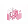 Mid-Tower-tietokonekotelo HYTE X50 Strawberry Milk, malli CS-HYTE-X50G-SM