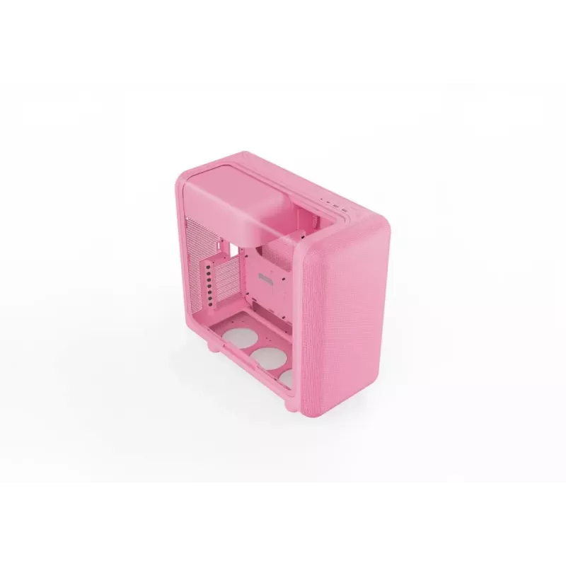 Mid-Tower-tietokonekotelo HYTE X50 Strawberry Milk, malli CS-HYTE-X50G-SM