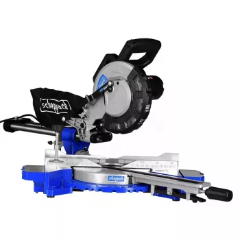 Katkaisu- ja jiirisaha Scheppach HM216 2 000 W, 4 700 kierr./min, leikkaussyvyys 65 mm, leikkausleveys 340 mm, lasertuki, pehmeäkäynnistys