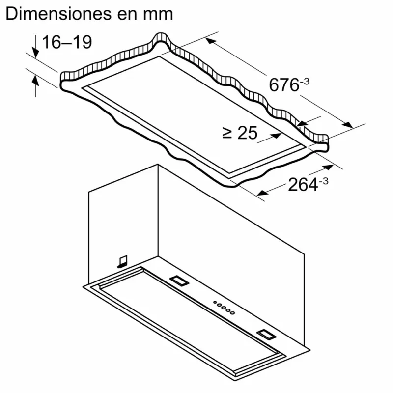Bosch Serie 8 DLN78PC60 liesituuletin kalusteisiin asennettava musta 590 m³/h