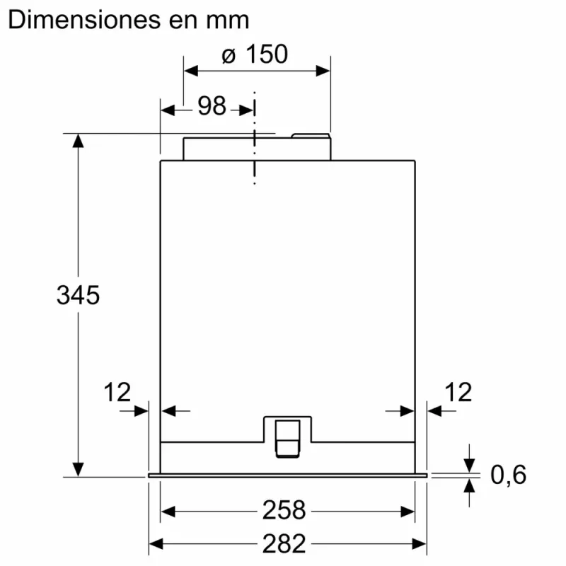 Bosch Serie 8 DLN78PC60 liesituuletin kalusteisiin asennettava musta 590 m³/h