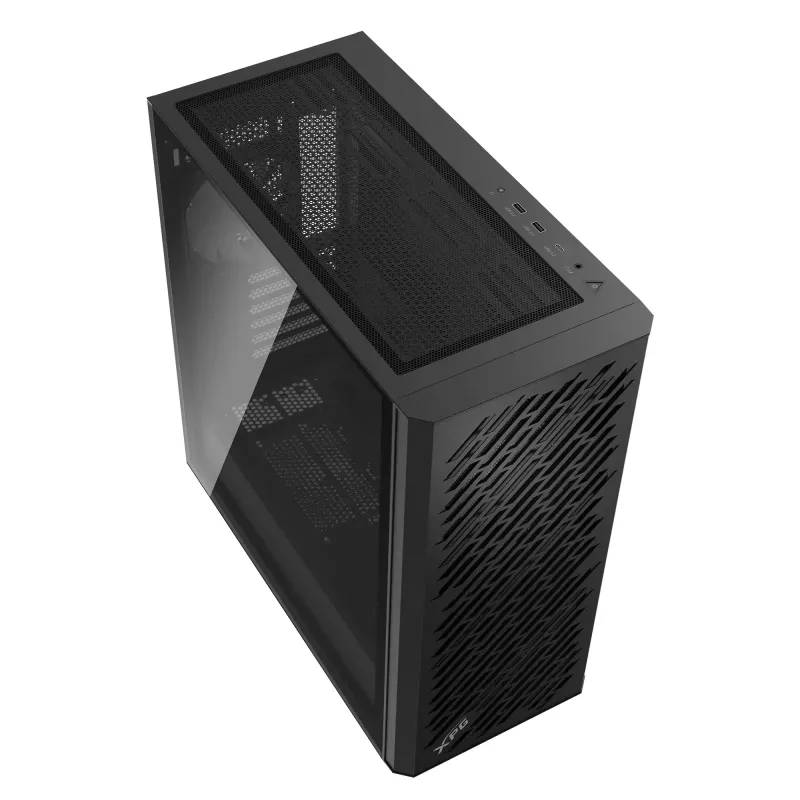 XPG VALOR AIR PRO Mid-Tower kotelo, Midi Tower, PC, musta, ATX, EATX, micro ATX, Mini-ATX, SPCC, karkaistu lasi, Multi