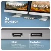 Axagon HMC-CUB83X2 USB 10Gbps -keskitin, 2x USB-A, USB-C, HDMI & DP 4K/144Hz, RJ-45, PD 100W