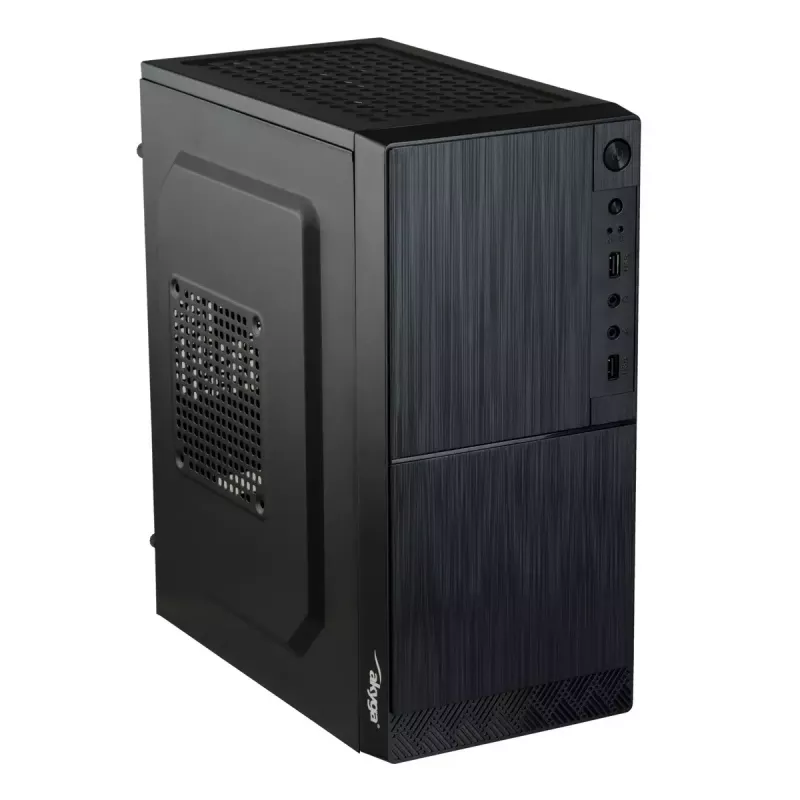 Akyga AK35BK Micro-ATX-PC-kotelo, Micro ATX / Flex ATX / Mini ITX, 2x USB 2.0, ilman virtalähdettä, musta