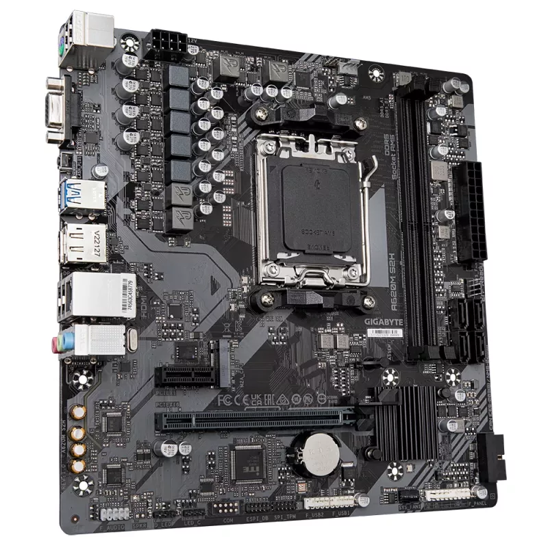 GIGABYTE A620M S2H emolevy, A620, AM5, Micro ATX