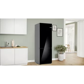 Bosch Serie 6 KGN49LBCF jää-pakastinyhdistelmä vapaasti seisova 440 L musta