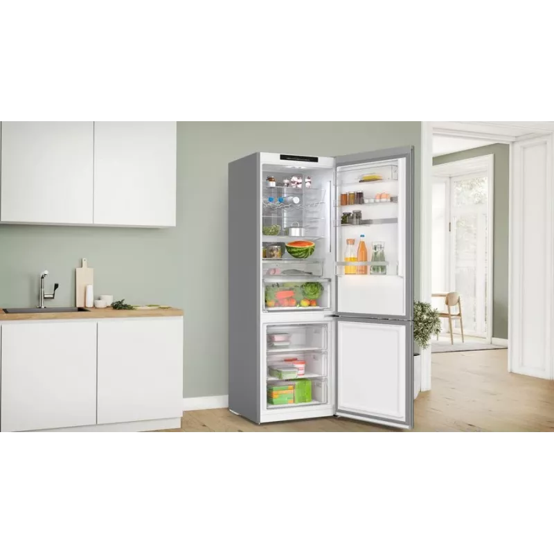 Bosch Serie 6 KGN49LBCF jää-pakastinyhdistelmä vapaasti seisova 440 L musta