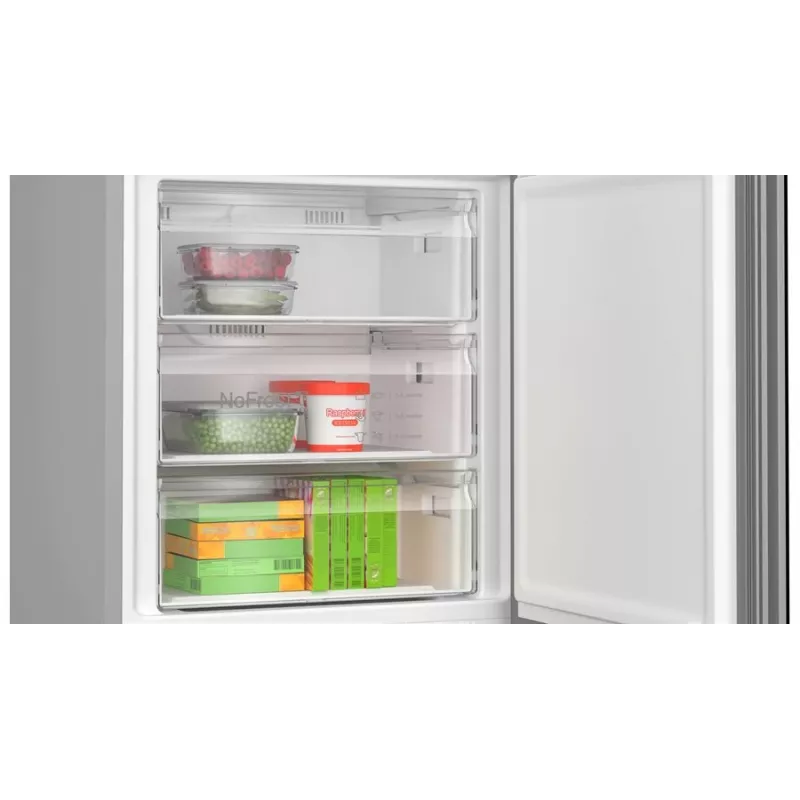 Bosch Serie 6 KGN49LBCF jää-pakastinyhdistelmä vapaasti seisova 440 L musta