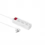 Microconnect GRU0033WS pistorasialista 3 m 3 suojakosketinpistorasiaa valkoinen