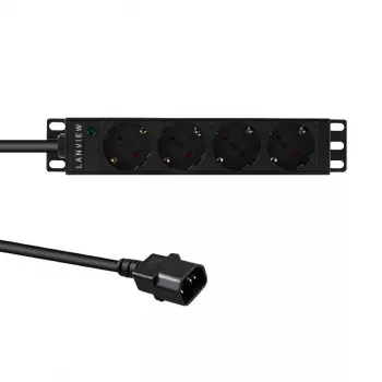 Rack-PDU Lanview LVR-2MSCH-SCH-C13-4 – Lanview virranjakoyksikkö malli LVR-2MSCH-SCH-C13-4