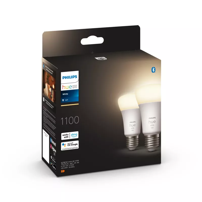 Philips Hue White A60 – E27 älylamppu – 1100 (2 kpl:n pakkaus)