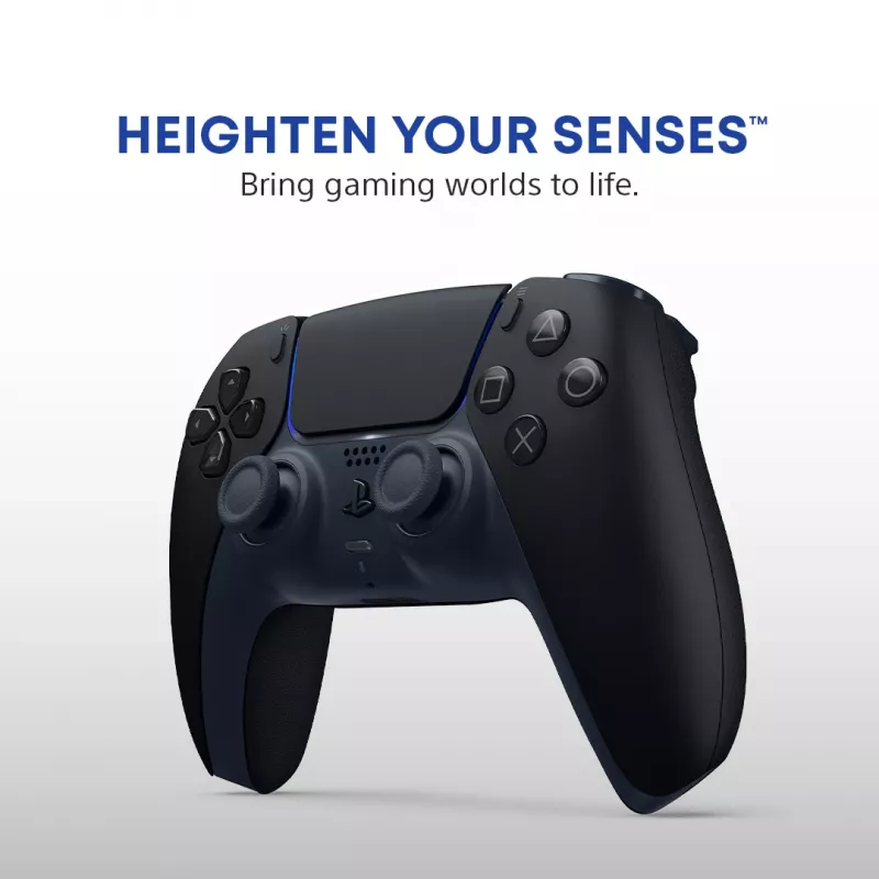 Peliohjain Sony DualSense v3 musta — Bluetooth/USB, PS5, sisäänrakennettu akku, USB-C, langallinen ja langaton